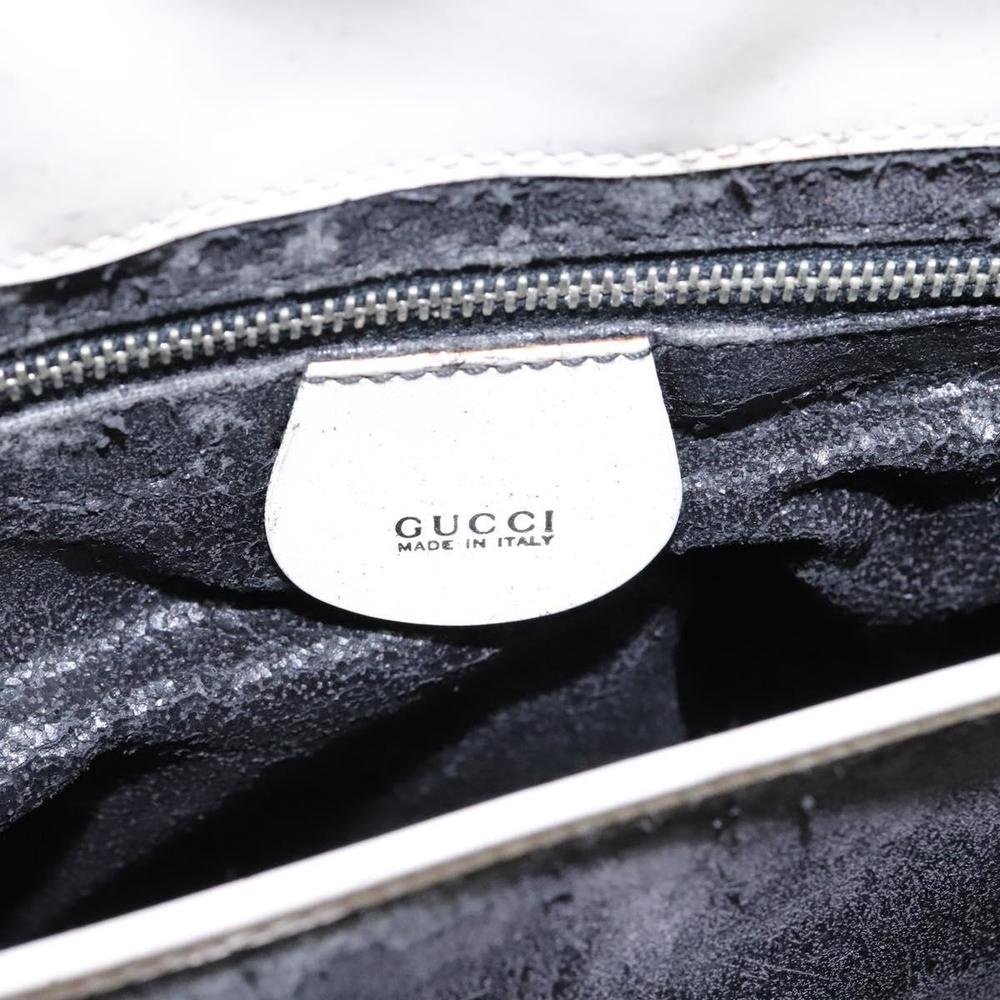 GUCCI Hand Bag Enamel 2way White Auth 108277 - Picture 16 of 16